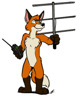 ARDF Fox with antenna (picture)