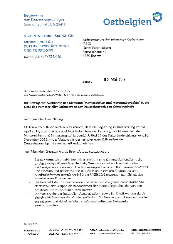 Morse Recognition German Community - Letter (01)