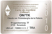 UBA Membership Card 2010