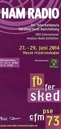 HAMradio Frierichshafen 2014 Program Folder