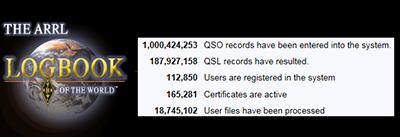 LotW more than 1 Billion QSOs