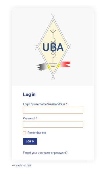 New UBA Website - Login Screen