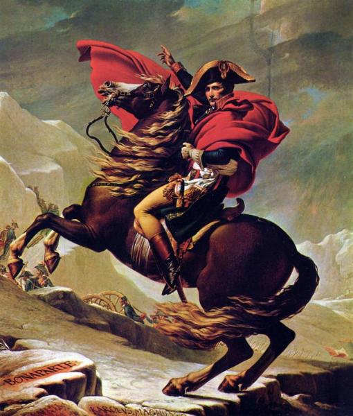 Picture of Napoleon on his horse.