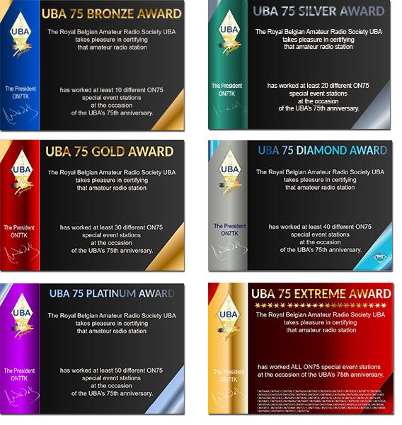 UBA75 Stations Award (sample)