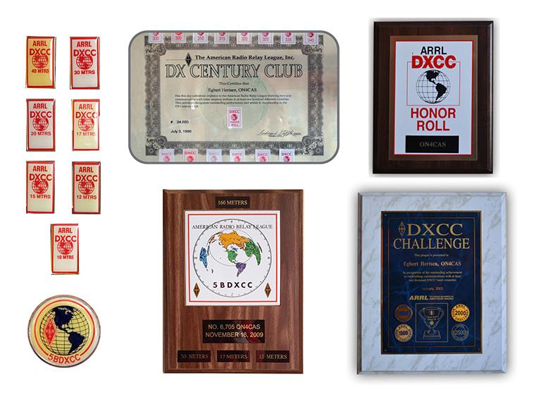 DXCC awards & plaques