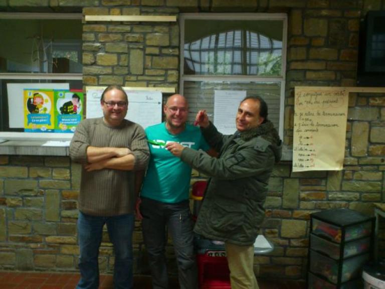 Photo of the three ON3 exam laureates