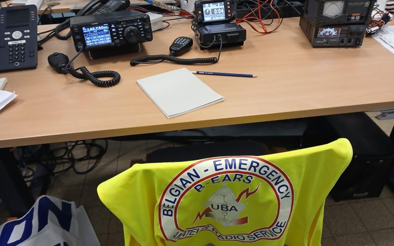 ON7AJD José at 112 Mons during the RailEx provincial exercise on 30 03 2025