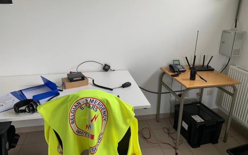 ON5GBO Benjamin depuis le Centre de Crise Luxembourg