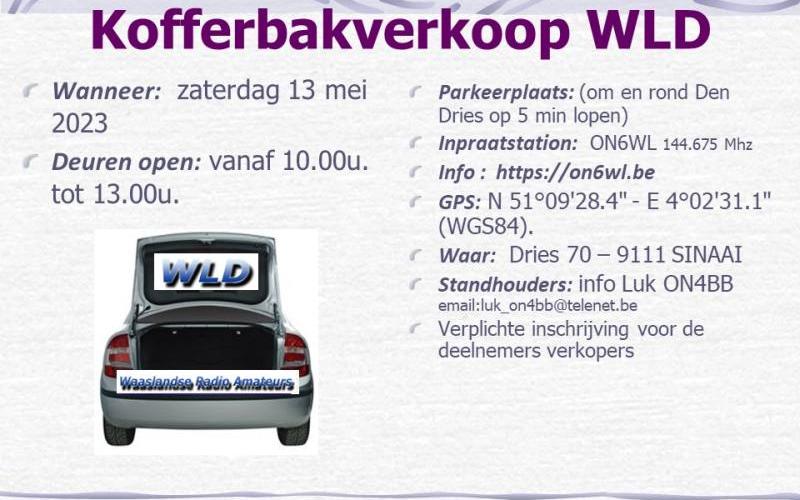 WLD kofferbakverkoop