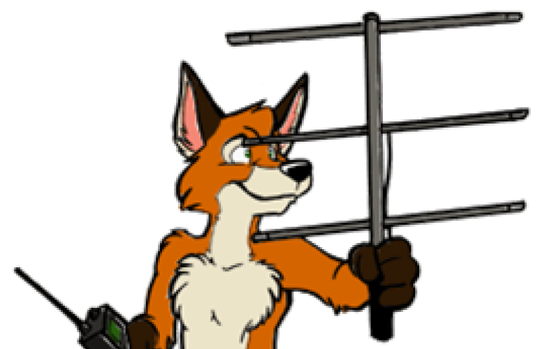 ARDF Fox with antenna (picture)