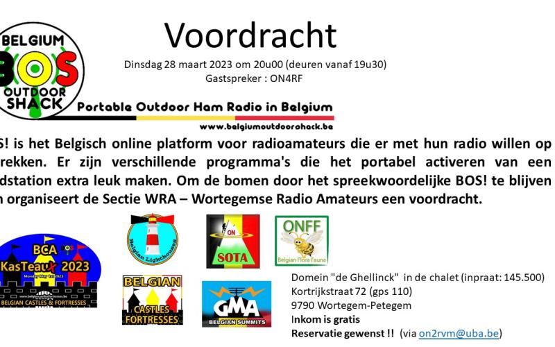 Voordracht WRA