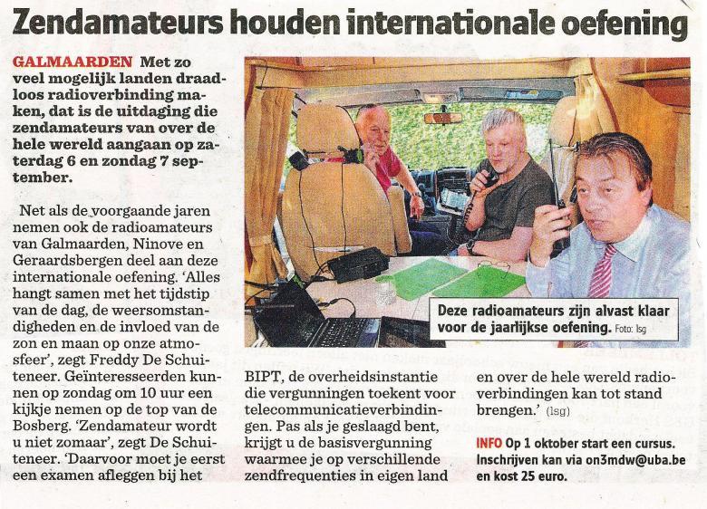 HAM Radio Field Day Newspaper Article